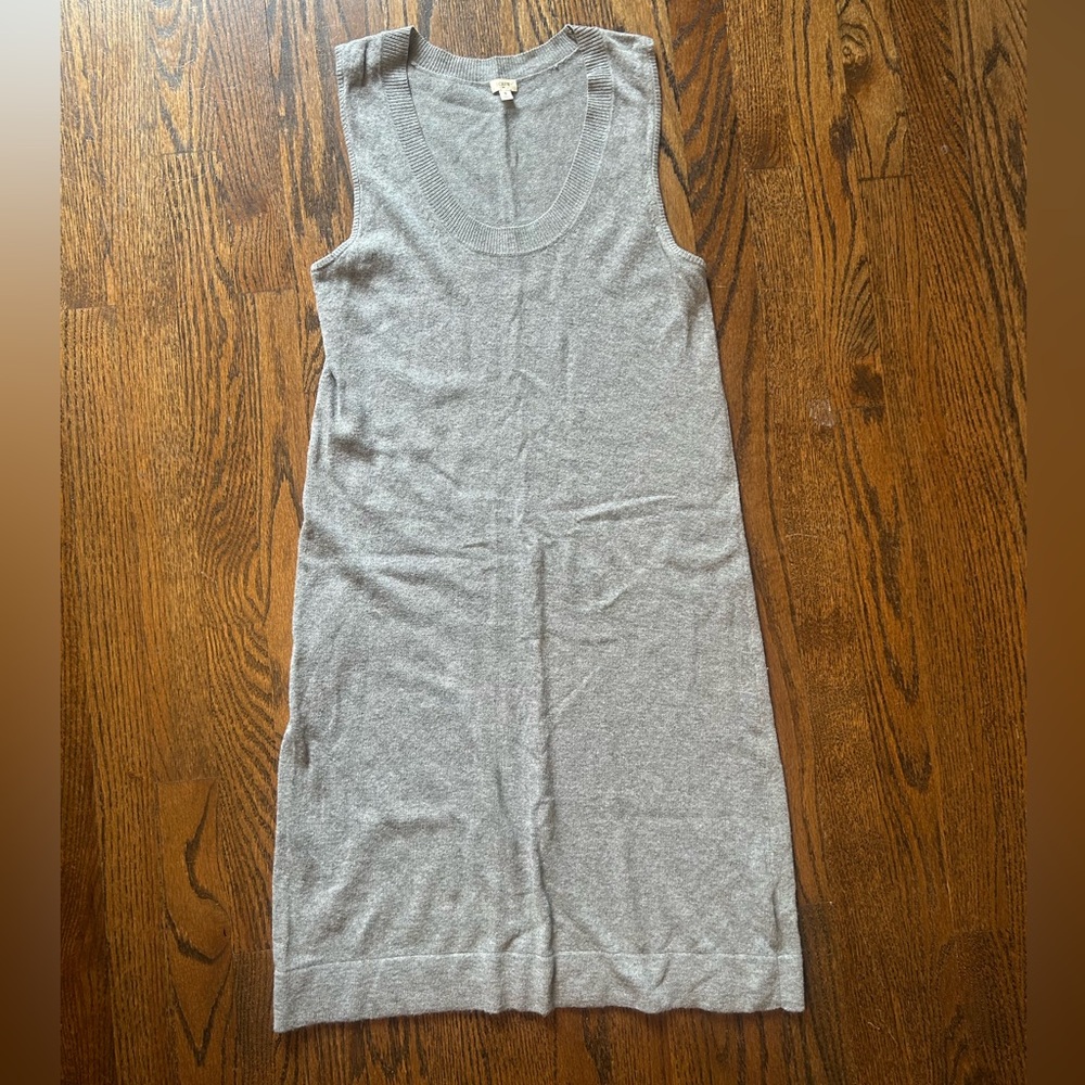 J Crew Gray Sleeveless Cashmere Knit Dress